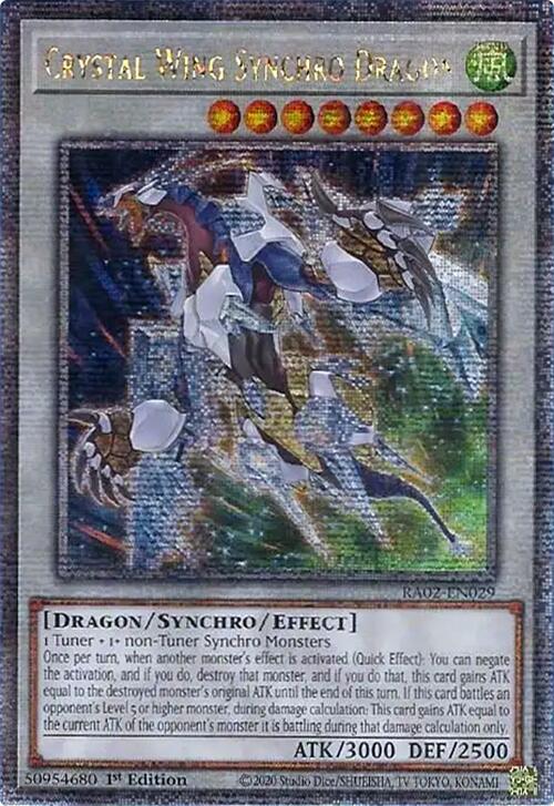 Crystal Wing Synchro Dragon (Platinum Secret Rare) [RA02-EN029] Platinum Secret Rare | Chromatic Games