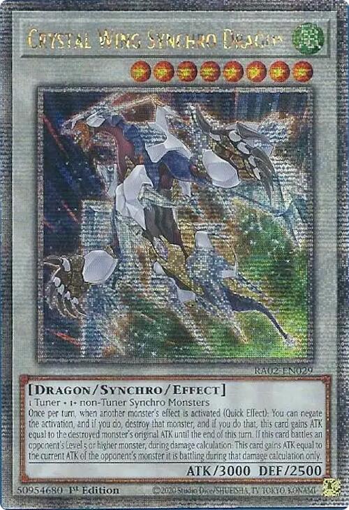 Crystal Wing Synchro Dragon (Quarter Century Secret Rare) [RA02-EN029] Quarter Century Secret Rare | Chromatic Games