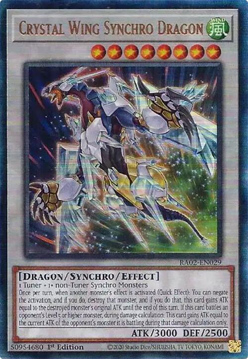 Crystal Wing Synchro Dragon (PUR) [RA02-EN029] Prismatic Ultimate Rare | Chromatic Games