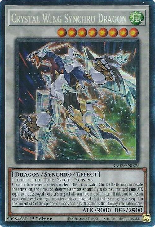 Crystal Wing Synchro Dragon (PCR) [RA02-EN029] Prismatic Collector's Rare | Chromatic Games