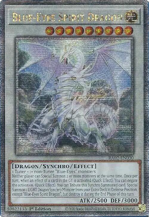 Blue-Eyes Spirit Dragon (Quarter Century Secret Rare) [RA02-EN030] Quarter Century Secret Rare | Chromatic Games