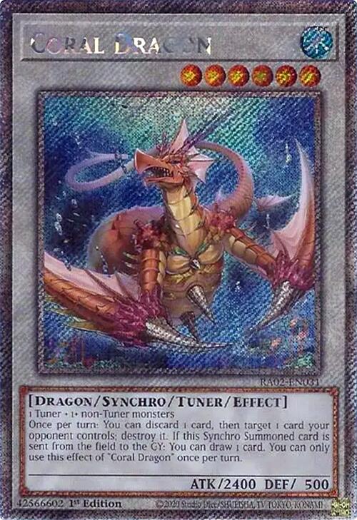 Coral Dragon (Platinum Secret Rare) [RA02-EN031] Platinum Secret Rare | Chromatic Games