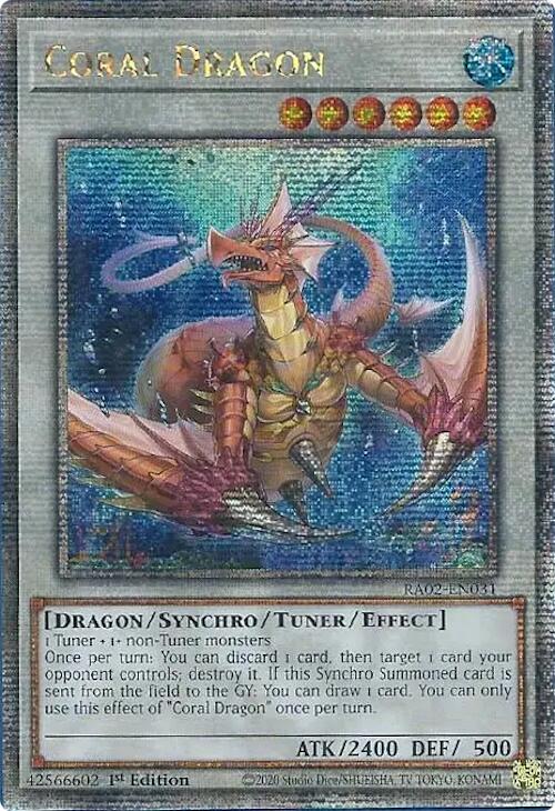 Coral Dragon (Quarter Century Secret Rare) [RA02-EN031] Quarter Century Secret Rare | Chromatic Games