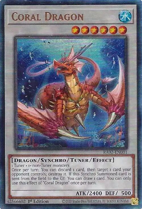 Coral Dragon (PUR) [RA02-EN031] Prismatic Ultimate Rare | Chromatic Games