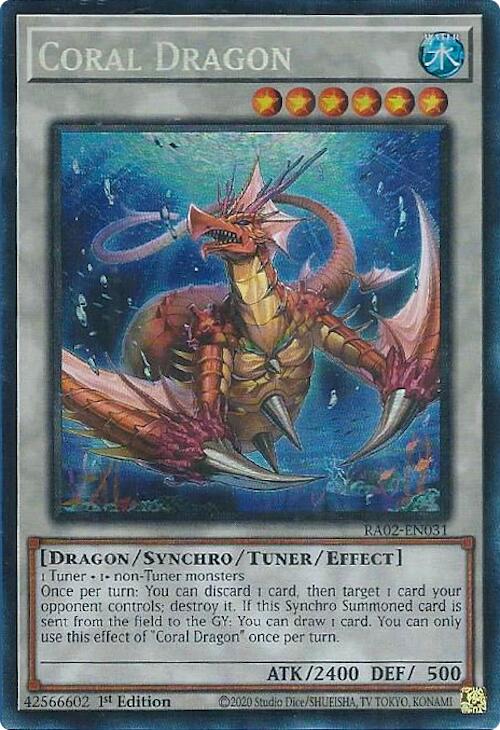 Coral Dragon (PCR) [RA02-EN031] Prismatic Collector's Rare | Chromatic Games