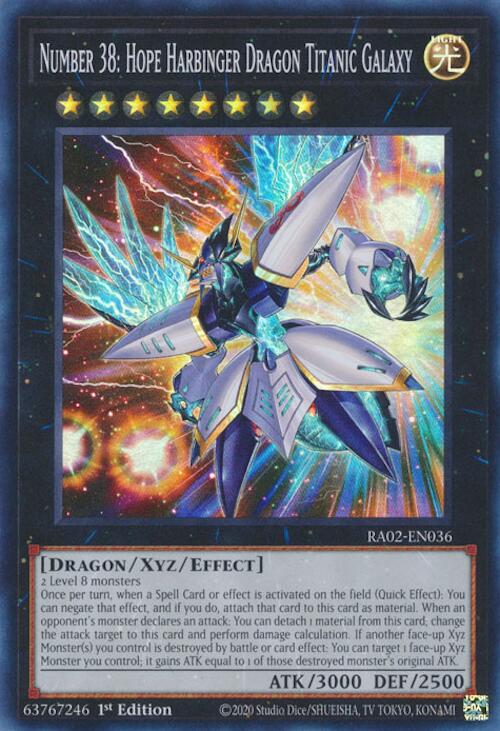 Number 38: Hope Harbinger Dragon Titanic Galaxy [RA02-EN036] Super Rare | Chromatic Games