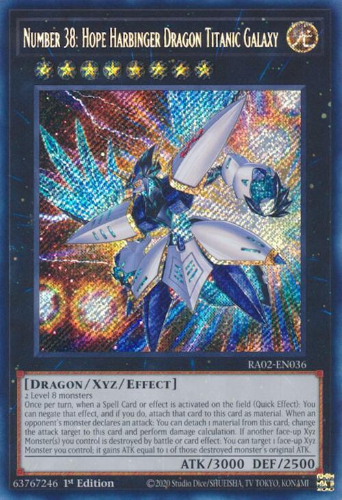 Number 38: Hope Harbinger Dragon Titanic Galaxy (Secret Rare) [RA02-EN036] Secret Rare | Chromatic Games