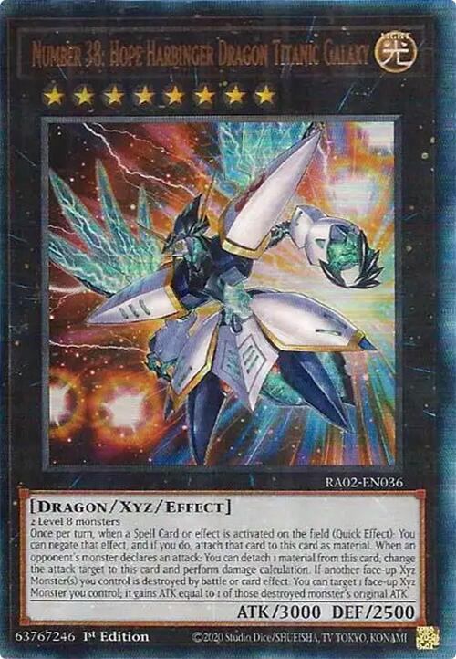 Number 38: Hope Harbinger Dragon Titanic Galaxy (PUR) [RA02-EN036] Prismatic Ultimate Rare | Chromatic Games