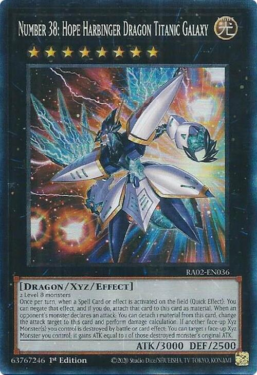 Number 38: Hope Harbinger Dragon Titanic Galaxy (PCR) [RA02-EN036] Prismatic Collector's Rare | Chromatic Games