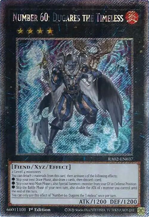 Number 60: Dugares the Timeless (Platinum Secret Rare) [RA02-EN037] Platinum Secret Rare | Chromatic Games
