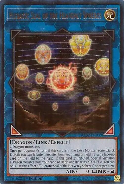 Hieratic Seal of the Heavenly Spheres (UR) [RA02-EN039] Ultra Rare | Chromatic Games