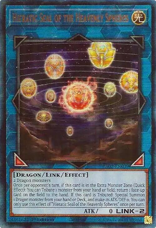 Hieratic Seal of the Heavenly Spheres (PUR) [RA02-EN039] Prismatic Ultimate Rare | Chromatic Games