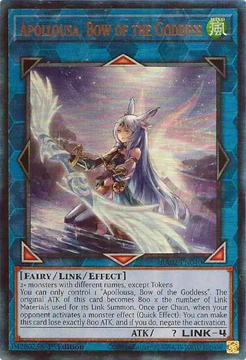 Apollousa, Bow of the Goddess (Alternate Art) (PUR) [RA02-EN040] Prismatic Ultimate Rare | Chromatic Games