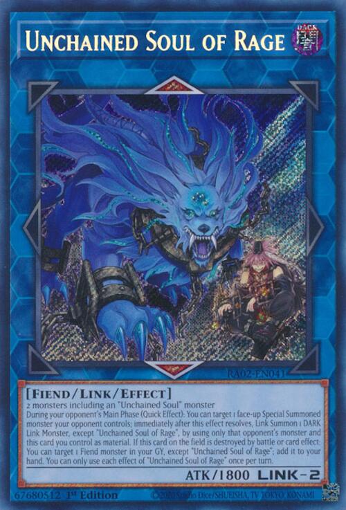 Unchained Soul of Rage (Secret Rare) [RA02-EN041] Secret Rare | Chromatic Games