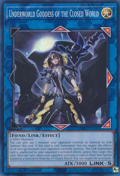 Underworld Goddess of the Closed World [RA02-EN045] Super Rare | Chromatic Games