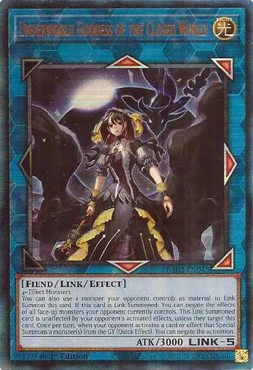 Underworld Goddess of the Closed World (PUR) [RA02-EN045] Prismatic Ultimate Rare | Chromatic Games