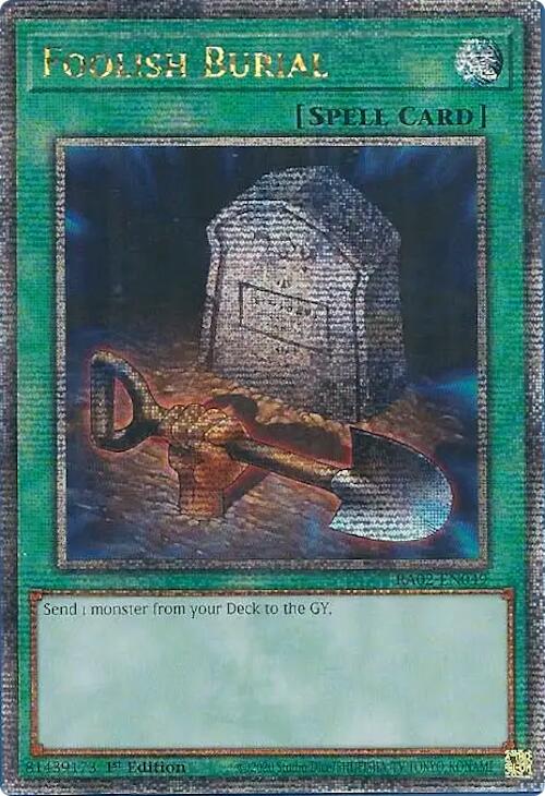 Foolish Burial (Quarter Century Secret Rare) [RA02-EN049] Quarter Century Secret Rare | Chromatic Games