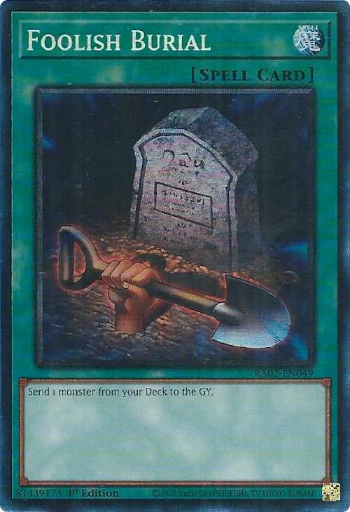 Foolish Burial (PCR) [RA02-EN049] Prismatic Collector's Rare | Chromatic Games