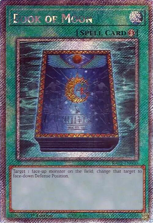 Book of Moon (Platinum Secret Rare) [RA02-EN050] Platinum Secret Rare | Chromatic Games