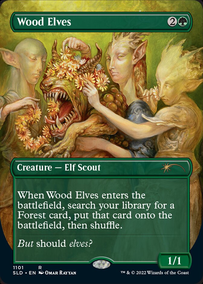 Wood Elves (Borderless) [Secret Lair Drop Series] | Chromatic Games