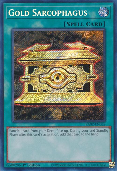 Gold Sarcophagus (Secret Rare) [RA02-EN052] Secret Rare | Chromatic Games
