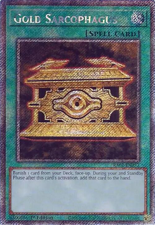 Gold Sarcophagus (Platinum Secret Rare) [RA02-EN052] Platinum Secret Rare | Chromatic Games