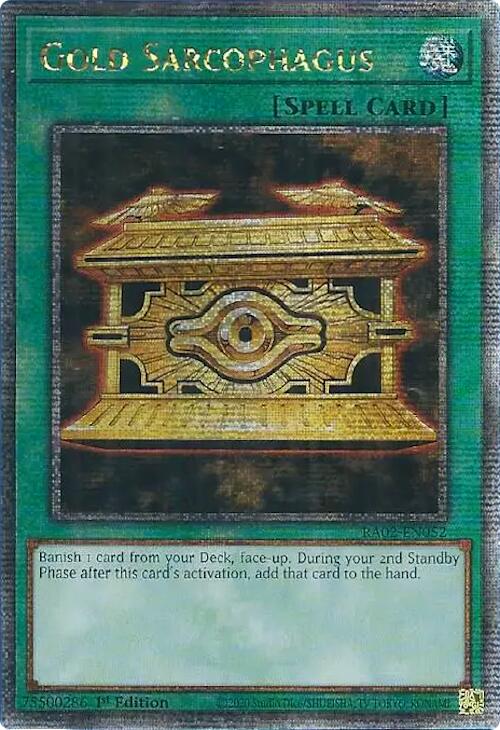 Gold Sarcophagus (Quarter Century Secret Rare) [RA02-EN052] Quarter Century Secret Rare | Chromatic Games