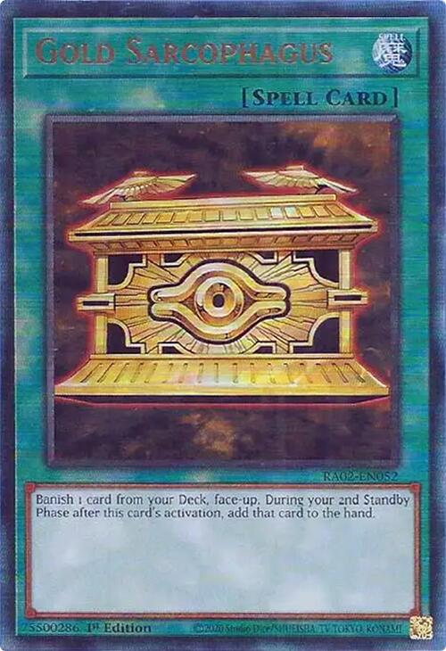 Gold Sarcophagus (PUR) [RA02-EN052] Prismatic Ultimate Rare | Chromatic Games