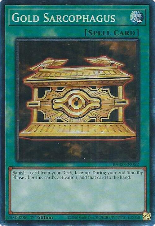 Gold Sarcophagus (PCR) [RA02-EN052] Prismatic Collector's Rare | Chromatic Games