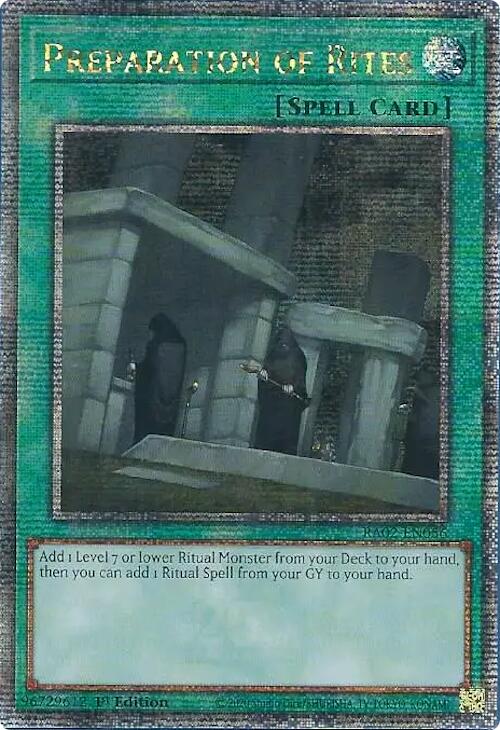 Preparation of Rites (Quarter Century Secret Rare) [RA02-EN056] Quarter Century Secret Rare | Chromatic Games