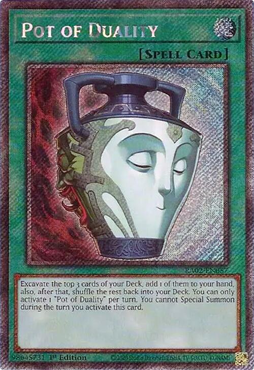 Pot of Duality (Platinum Secret Rare) [RA02-EN057] Platinum Secret Rare | Chromatic Games