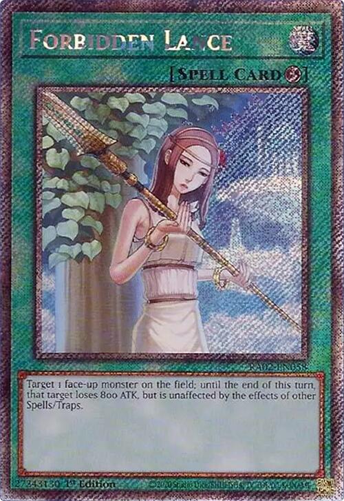 Forbidden Lance (Platinum Secret Rare) [RA02-EN058] Platinum Secret Rare | Chromatic Games