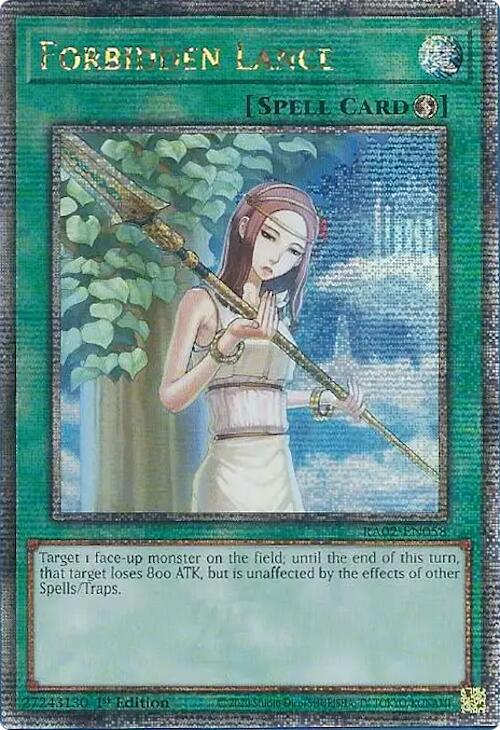 Forbidden Lance (Quarter Century Secret Rare) [RA02-EN058] Quarter Century Secret Rare | Chromatic Games