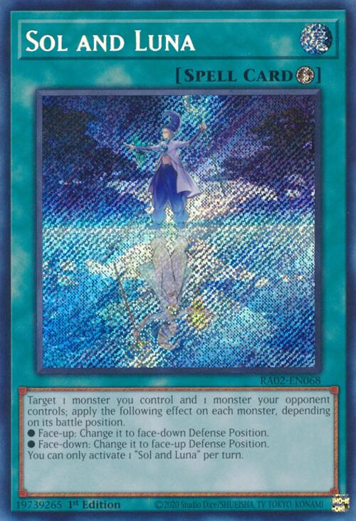 Sol and Luna (Secret Rare) [RA02-EN068] Secret Rare | Chromatic Games