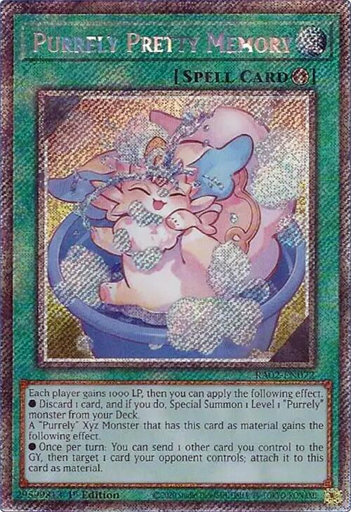 Purrely Pretty Memory (Platinum Secret Rare) [RA02-EN072] Platinum Secret Rare | Chromatic Games