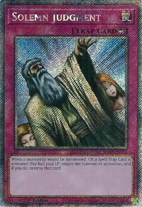 Solemn Judgment (Platinum Secret Rare) [RA02-EN075] Platinum Secret Rare | Chromatic Games