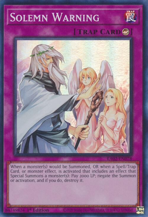 Solemn Warning [RA02-EN078] Super Rare | Chromatic Games
