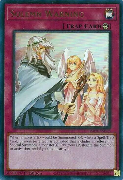 Solemn Warning (UR) [RA02-EN078] Ultra Rare | Chromatic Games