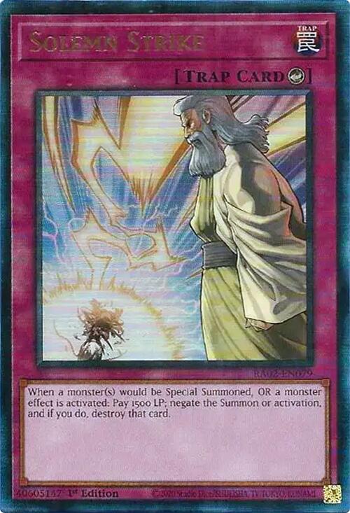 Solemn Strike (PUR) [RA02-EN079] Prismatic Ultimate Rare | Chromatic Games