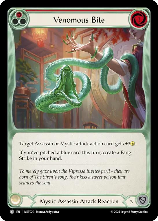 Venomous Bite (Red) [MST020] (Part the Mistveil)  Rainbow Foil | Chromatic Games