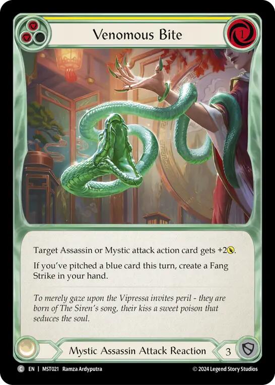 Venomous Bite (Yellow) [MST021] (Part the Mistveil) | Chromatic Games