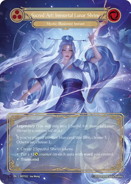 Sacred Art: Immortal Lunar Shrine // Inner Chi (Marvel) [MST032] (Part the Mistveil)  Cold Foil | Chromatic Games