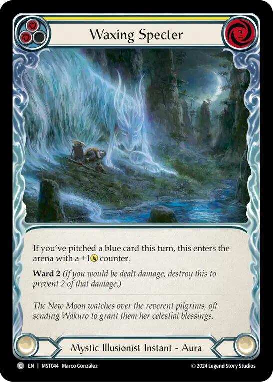 Waxing Specter (Yellow) [MST044] (Part the Mistveil)  Rainbow Foil | Chromatic Games