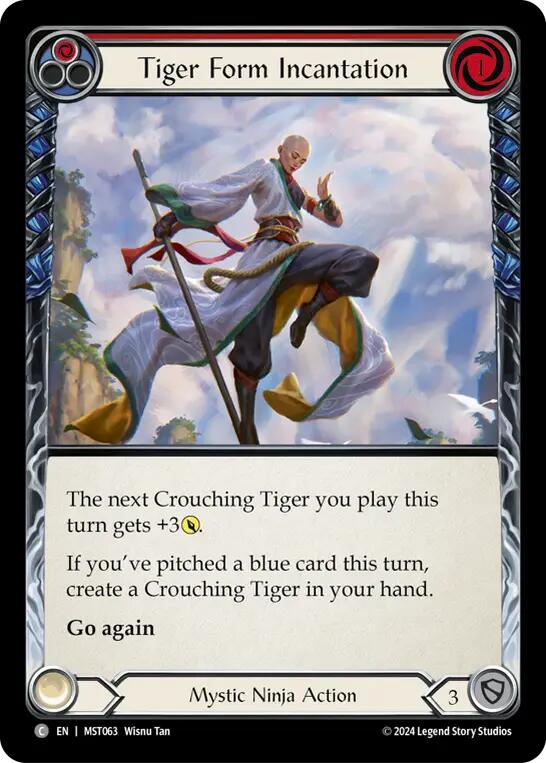 Tiger Form Incantation (Red) [MST063] (Part the Mistveil)  Rainbow Foil | Chromatic Games