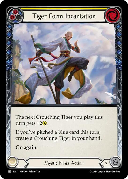 Tiger Form Incantation (Yellow) [MST064] (Part the Mistveil)  Rainbow Foil | Chromatic Games