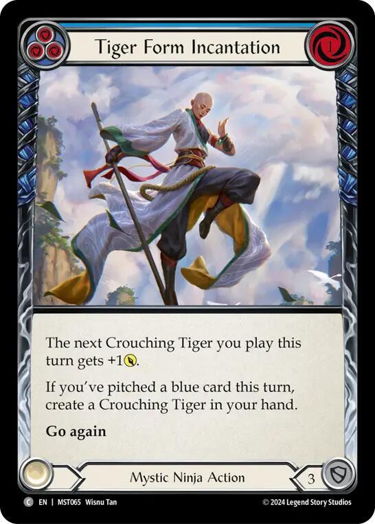 Tiger Form Incantation (Blue) [MST065] (Part the Mistveil) | Chromatic Games