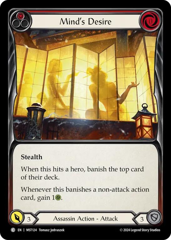 Mind's Desire (Red) [MST124] (Part the Mistveil)  Rainbow Foil | Chromatic Games