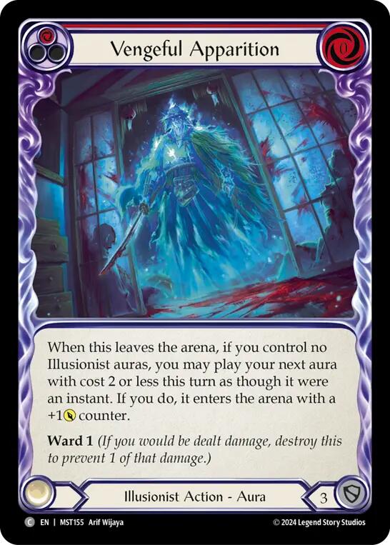 Vengeful Apparition (Red) [MST155] (Part the Mistveil)  Rainbow Foil | Chromatic Games