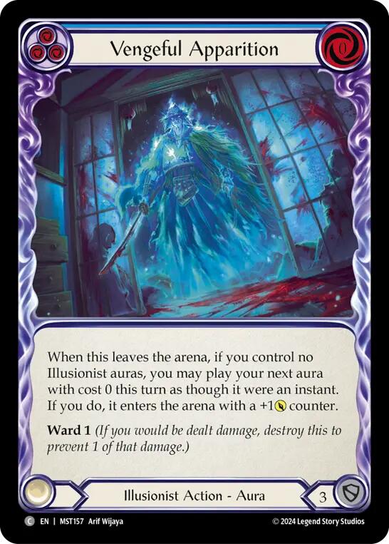 Vengeful Apparition (Blue) [MST157] (Part the Mistveil)  Rainbow Foil | Chromatic Games