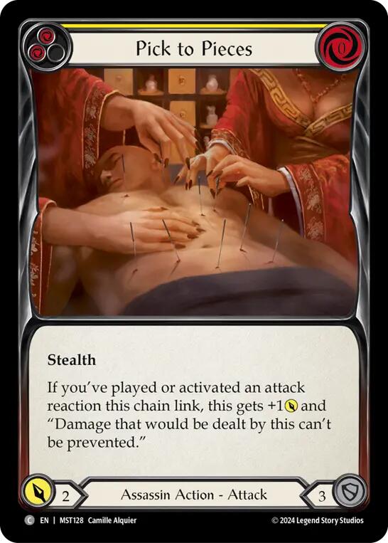 Pick to Pieces (Yellow) [MST128] (Part the Mistveil)  Rainbow Foil | Chromatic Games